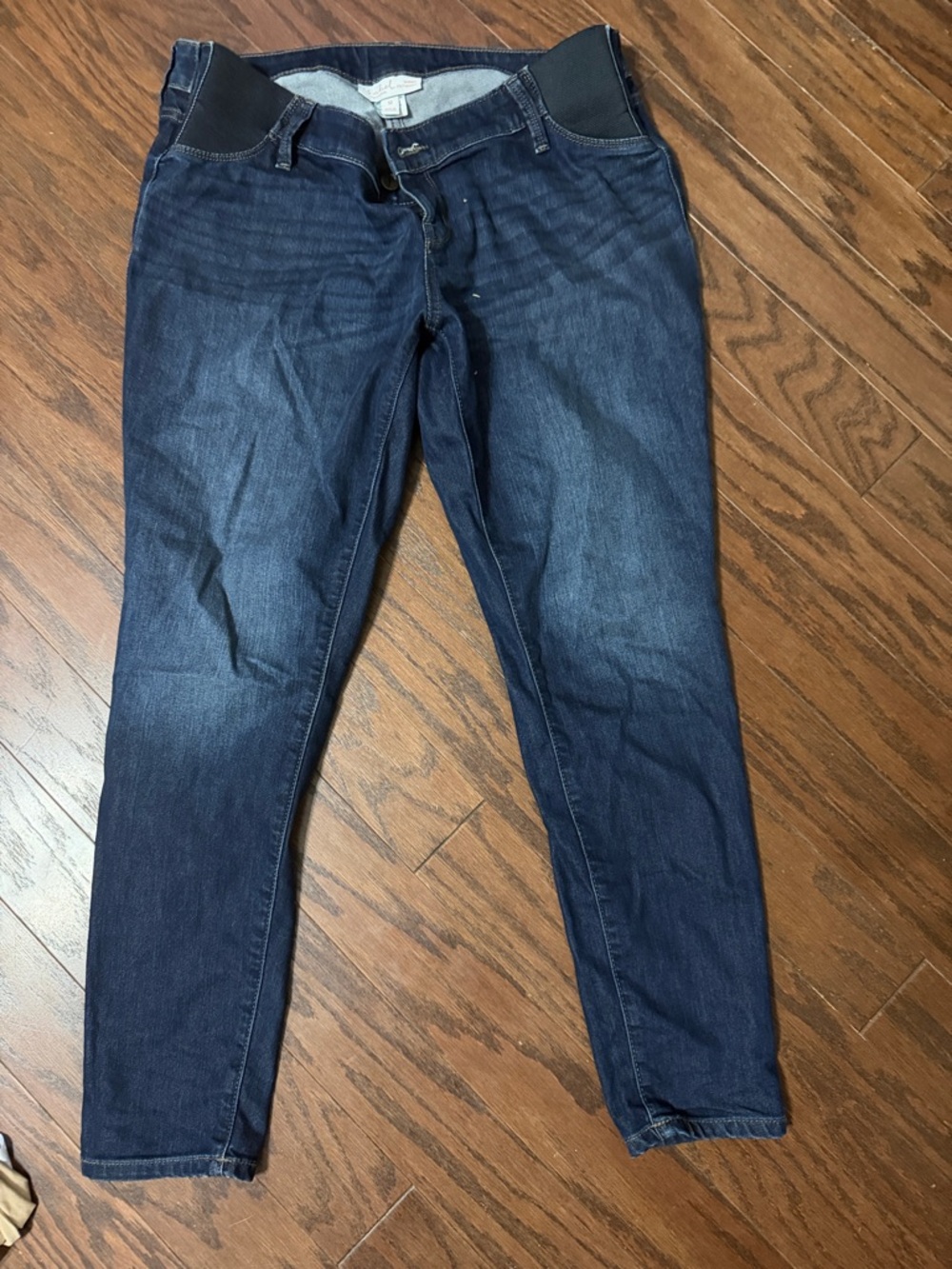 Isabel Maternity by Ingrid & Isabel Dark Blue Jeggings with Black Waistband